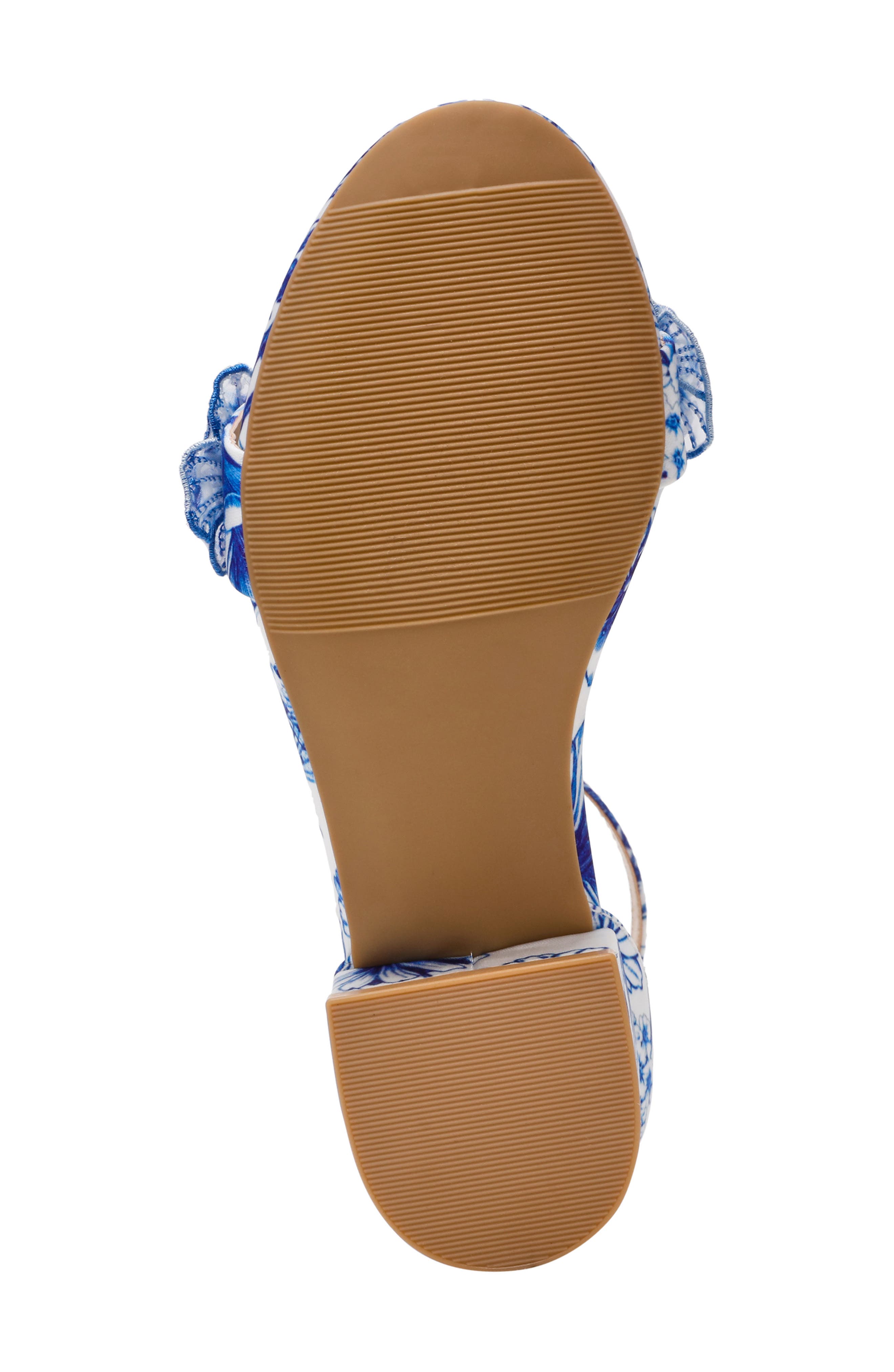 Betsey Johnson Kids' Petra Ankle Strap Sandal, Alternate, color, White/ Blue Floral