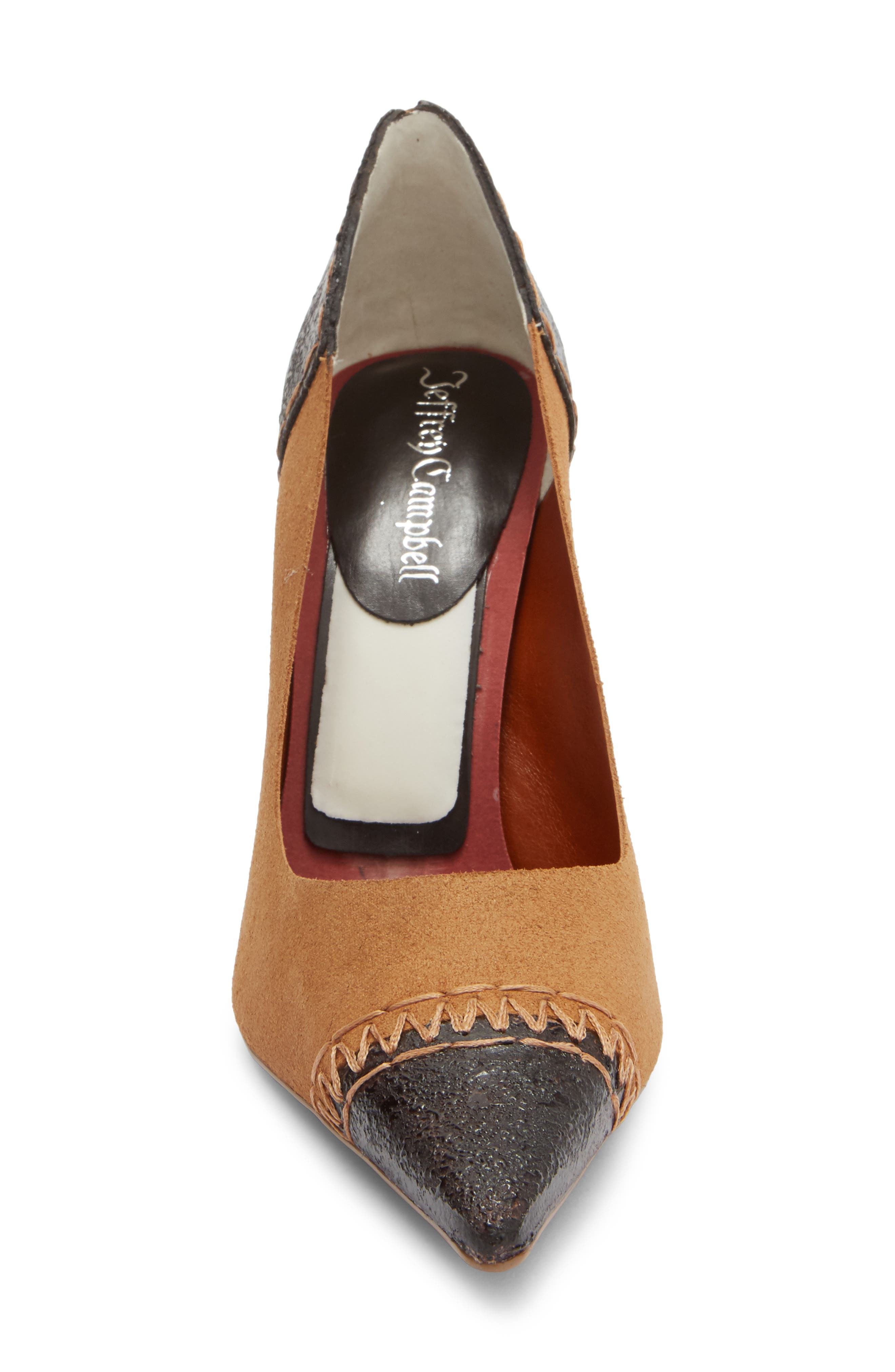 Jeffrey Campbell Ardyn Stiletto Pump, Alternate, color, Tan Suede Brown