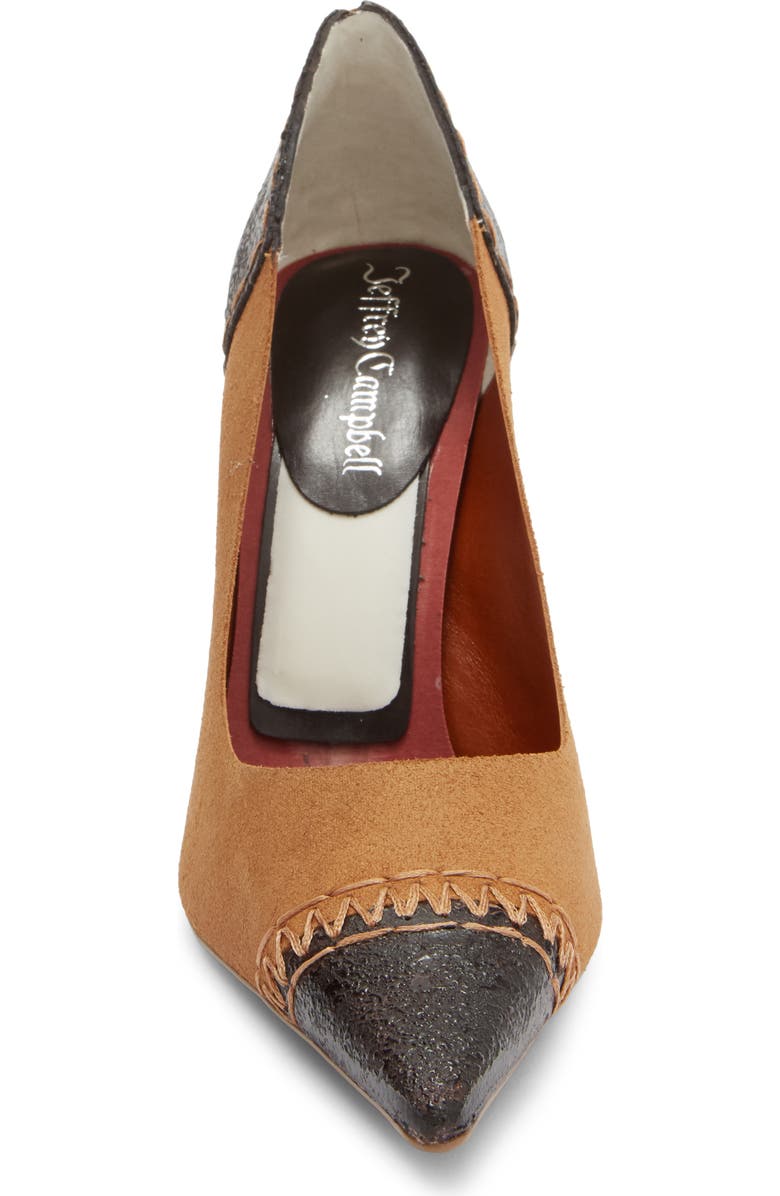 Jeffrey Campbell Ardyn Stiletto Pump, Alternate, color, Tan Suede Brown