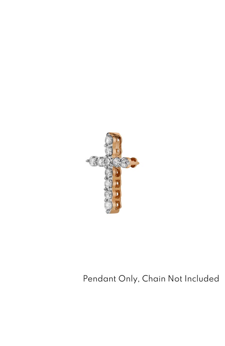 LuvMyJewelry Divine 10K Gold Cross Diamond Pendant - 0.25 Ctw, Alternate, color, 10K Rose Gold