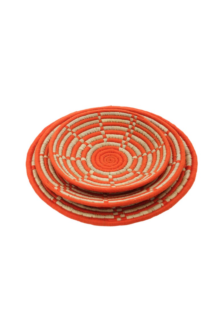 Orange Wall Basket, Alternate, color, Large