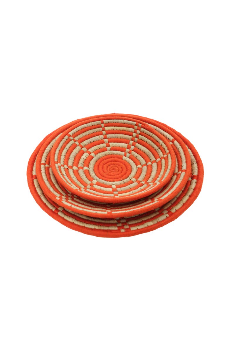 Wicker Village Orange Wall Basket, Alternate, color, Large