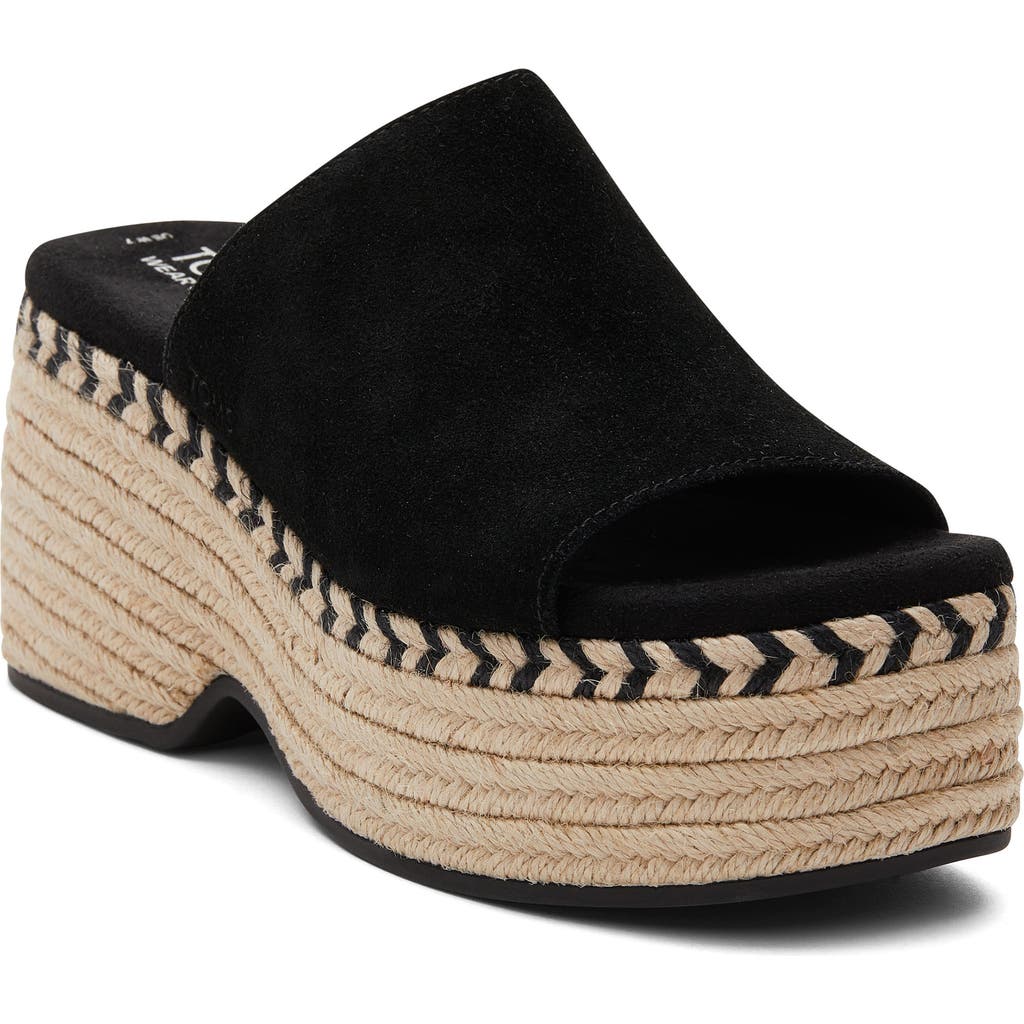TOMS TOMS LAILAM ESPADRILLE PLATFORM SLIDE SANDAL