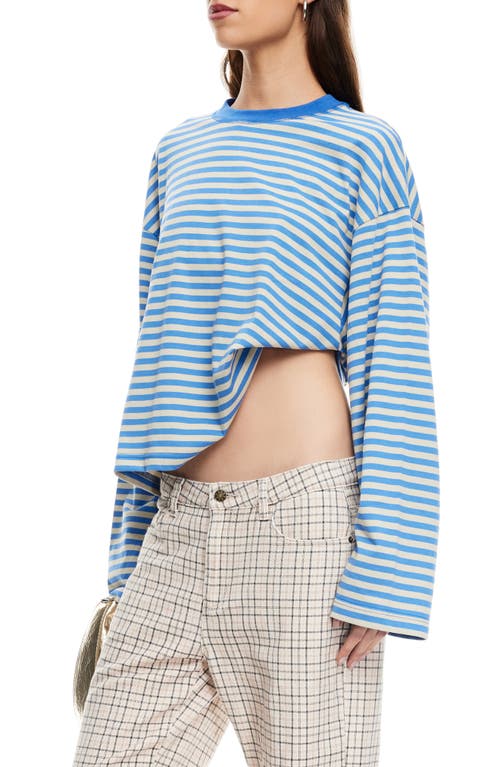 Lioness Bloom Stripe Top In Blue