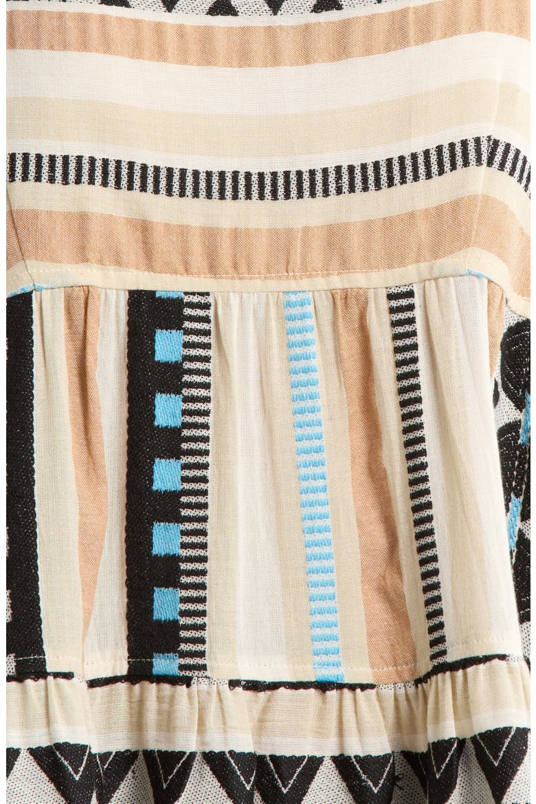 Tiered Cotton Cover-Up Dress, Alternate, color, NEUTRAL AZTEC