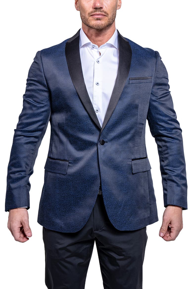 Tesla Ascension2166 Blue Satin Jacquard Dinner Jacket, Main, color, BLUE