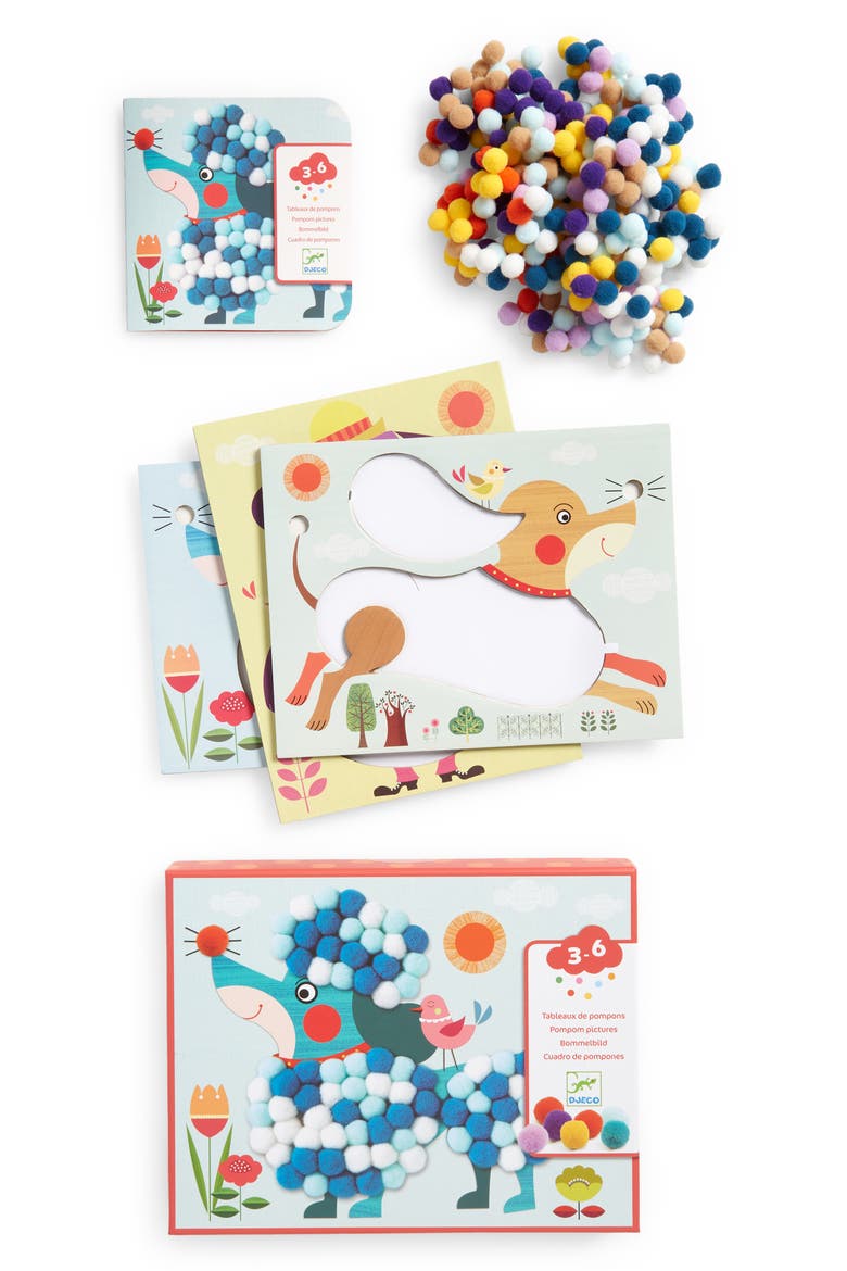 Pompom Puppies Collage Craft Kit, Alternate, color, MULTI