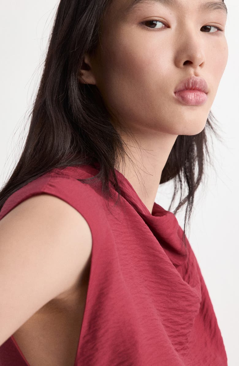 MANGO Asymmetric Minidress, Alternate, color, Maroon