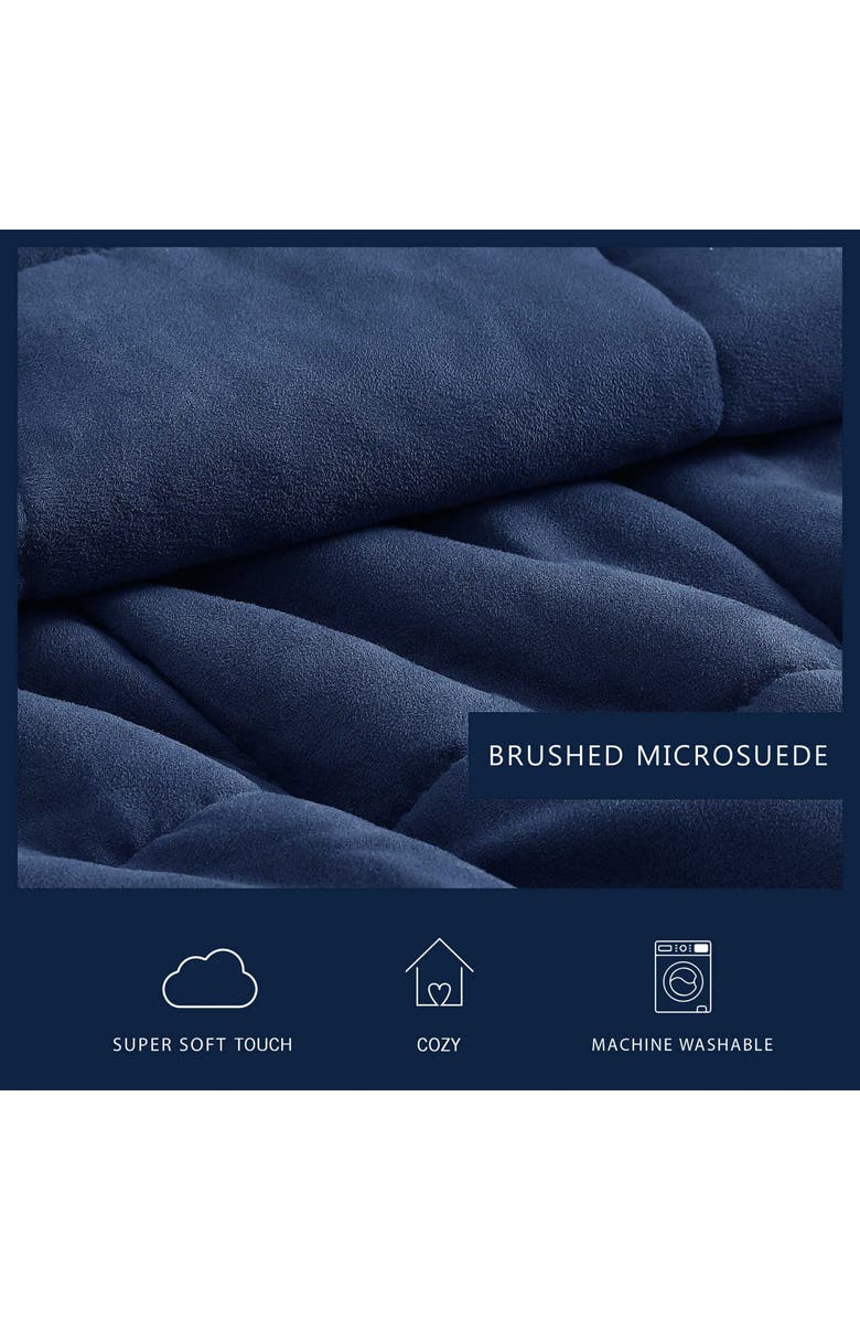 Nautica Beckett Reversible Comforter & Sham Set, Alternate, color, Navy