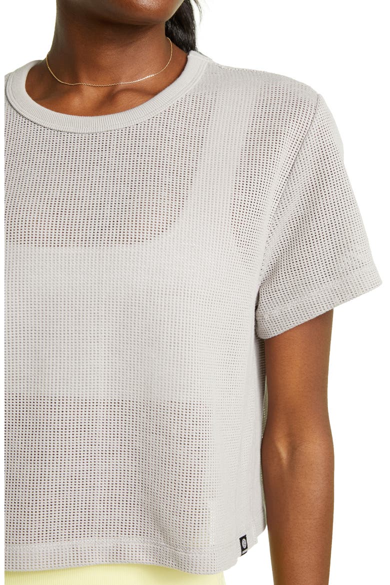 Excursion Mesh Crop T-Shirt, Alternate, color, GREY PORPOISE