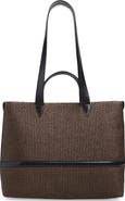 Dries Van Noten Bombe Woven Raffia Tote Bag