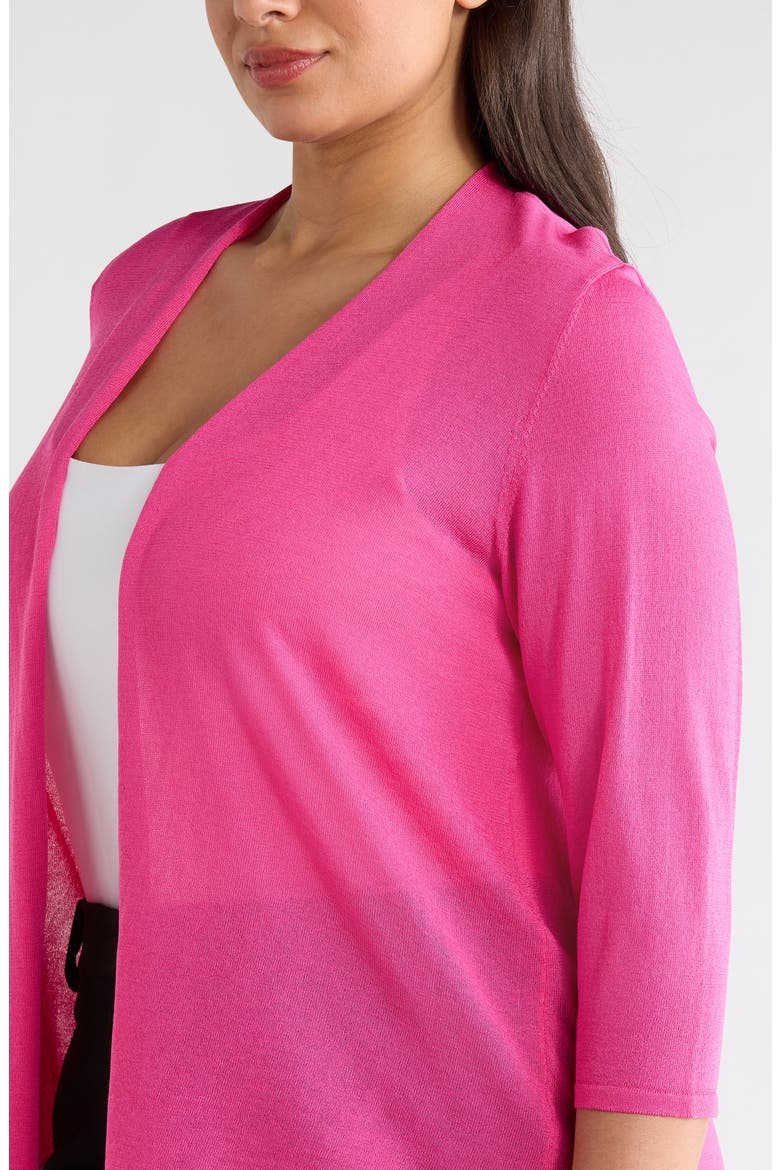 Self Edge Open Front Cardigan, Alternate, color, PINK PERFECTION