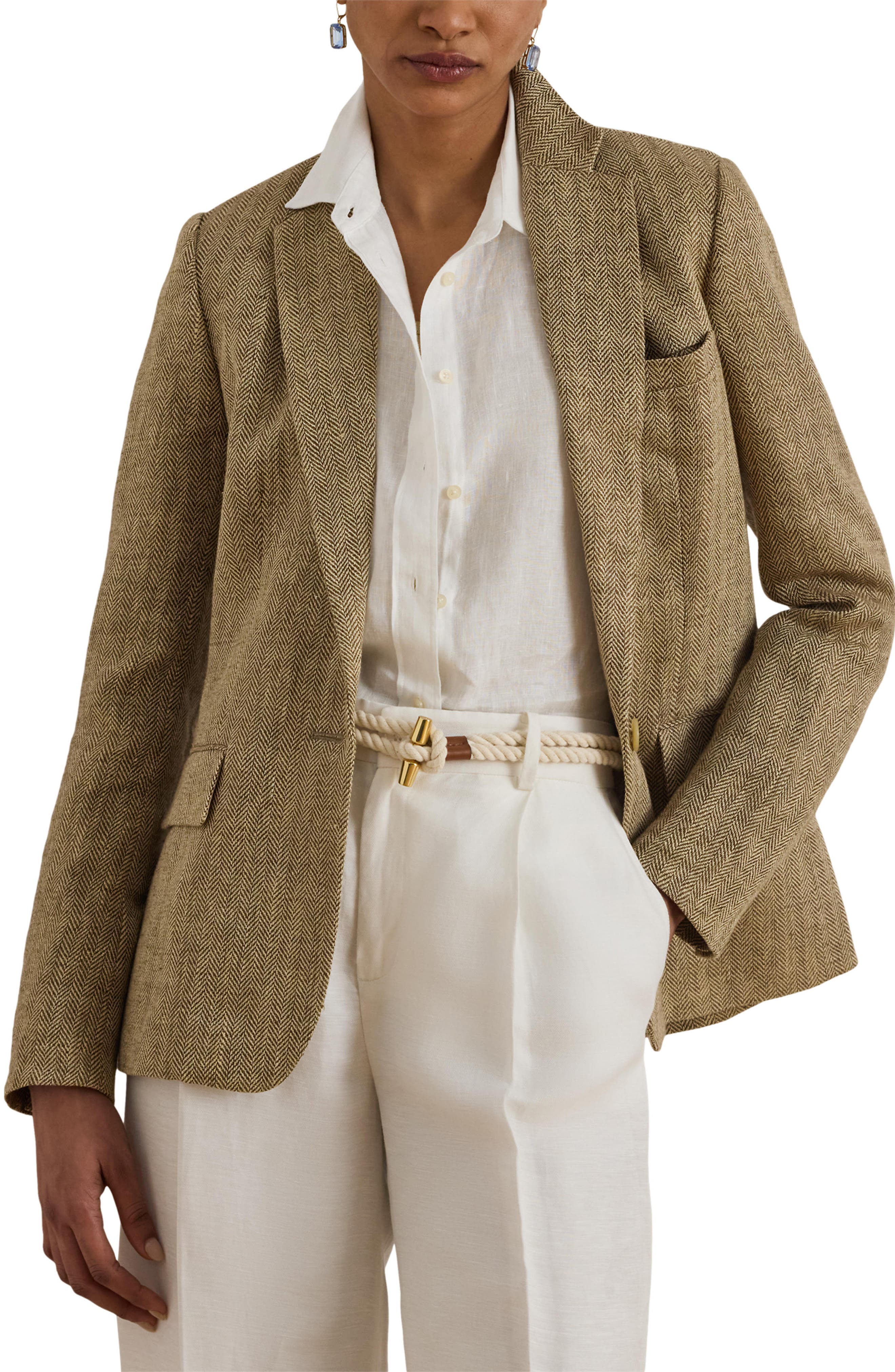 Linen Herringbone Jacket