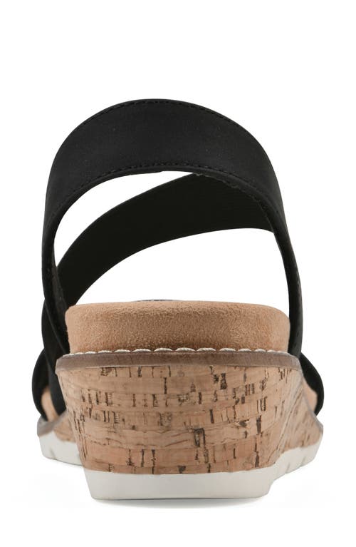 Cliffs By White Mountain Tinnley Wedge Sandal In Black Nubuck