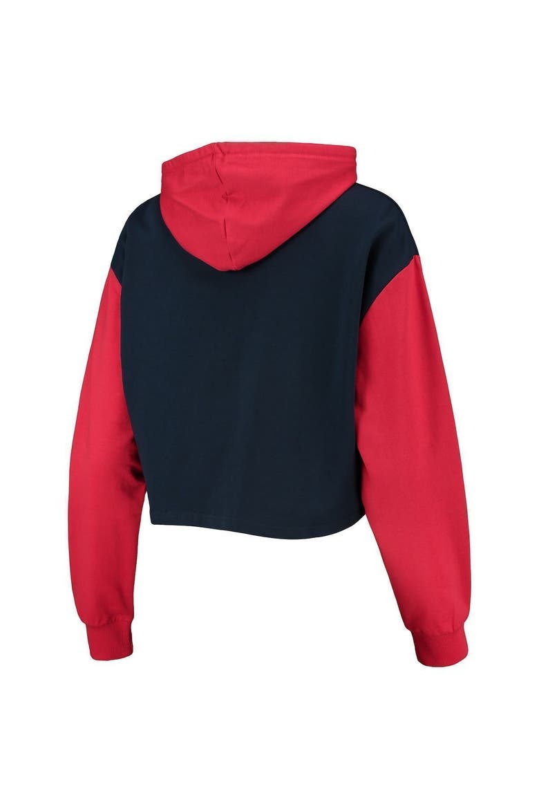 Women's FOCO Navy/Red Boston Red Sox Color-Block Pullover Hoodie & Shorts Lounge Set, Alternate, color, Navy