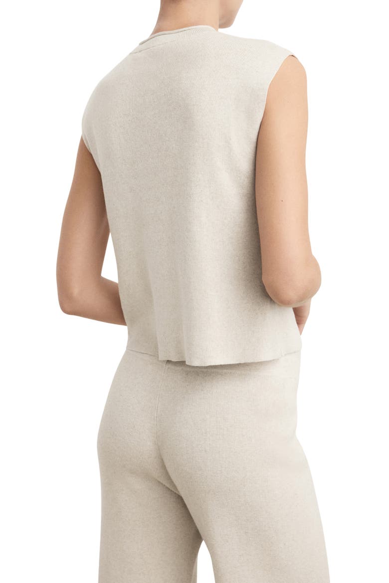 Cotton Blend Sweater Vest, Alternate, color, BEIGE