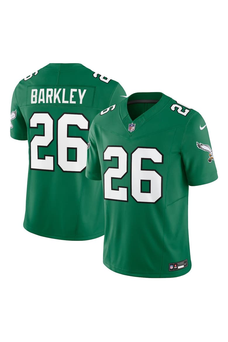 Men's Nike Saquon Barkley Kelly Green Philadelphia Eagles Alternate Vapor F.U.S.E. Limited Jersey, Alternate, color, Kelly Green