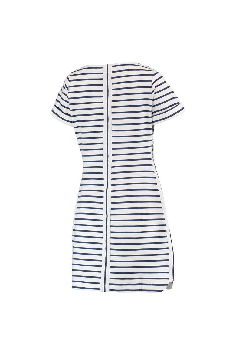 Women's Tommy Bahama White/College Navy Seattle Seahawks Tri-Blend Jovanna Striped Dress, Alternate, color, White