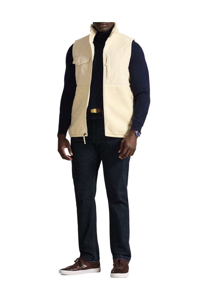 Polo Ralph Lauren Big & Tall Hi Pile Fleece Vest, Alternate, color, Solid Cream