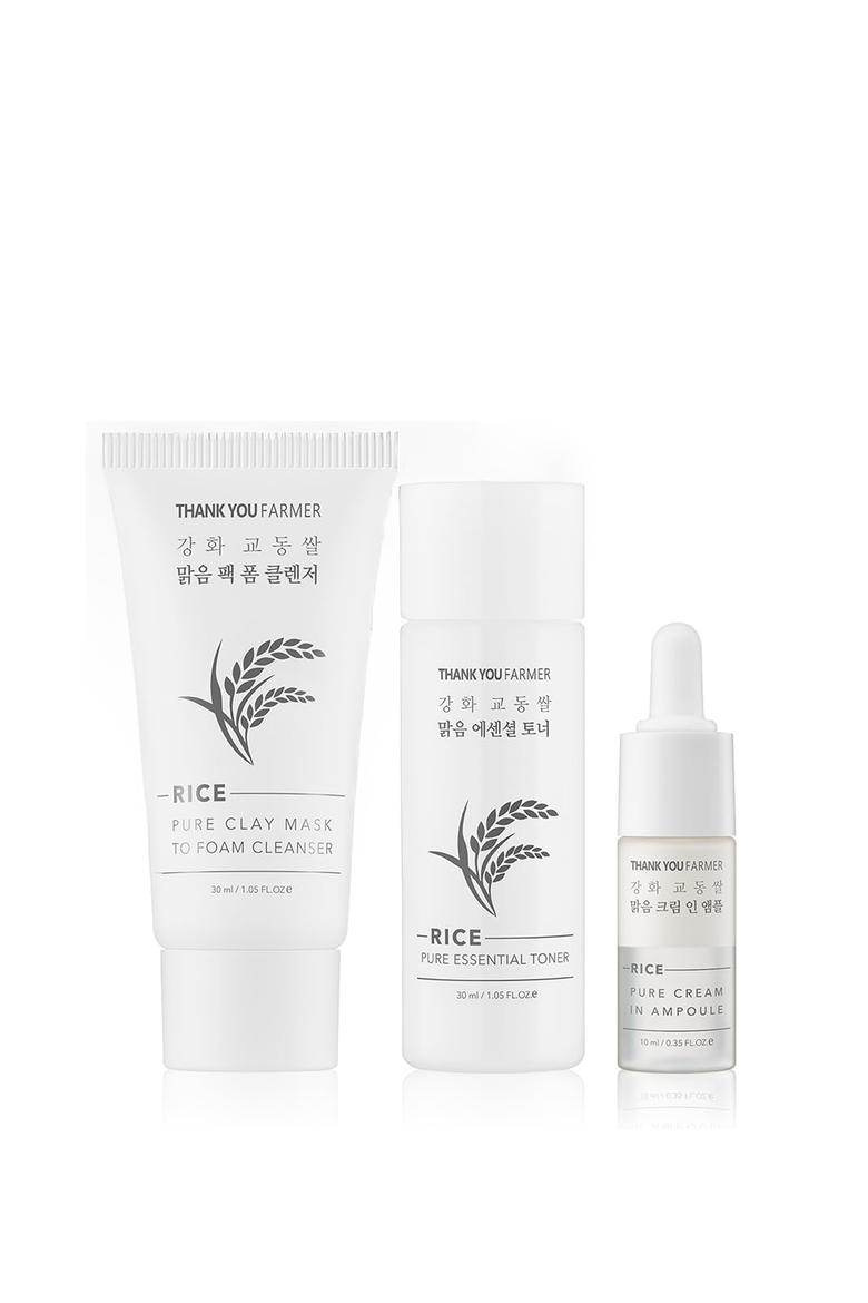 Rice Pure Glow Travel Kit, Main, color, White