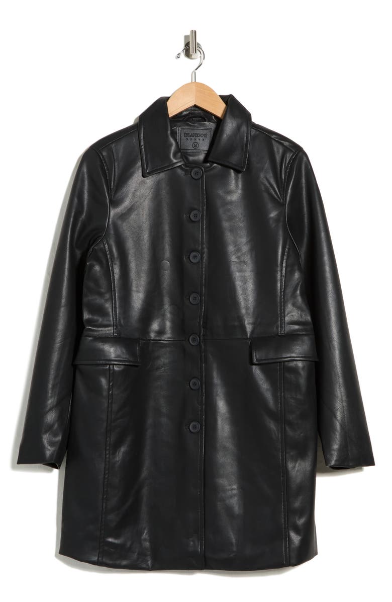 BLANKNYC Faux Leather Trench Coat, Main, color, Turning Point