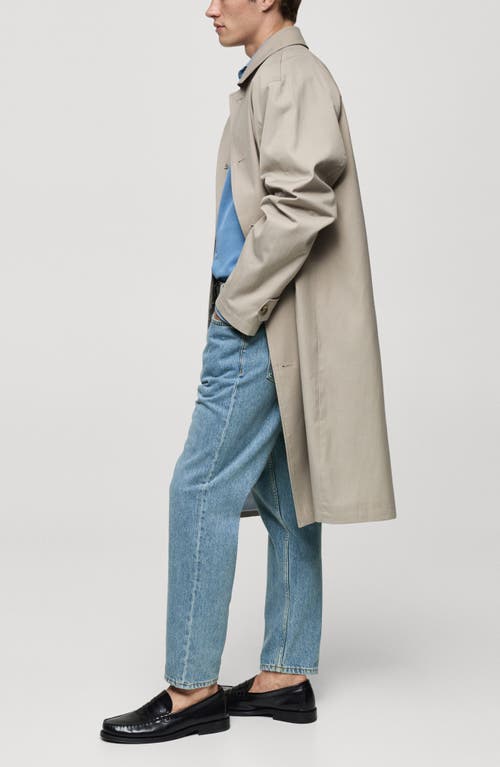 Mango Tapered Jeans In Medium Blue