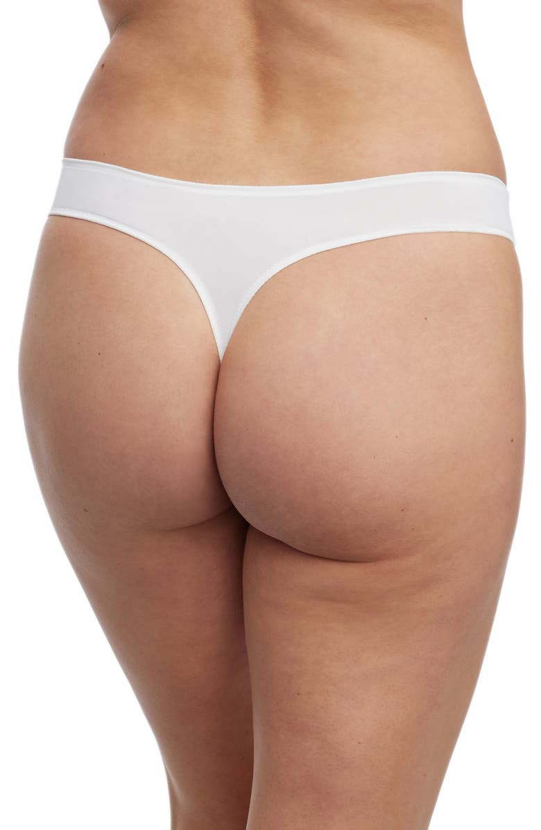 Skarlett Blue Rouse Lace Thong, Alternate, color, White/ Crystal Blue