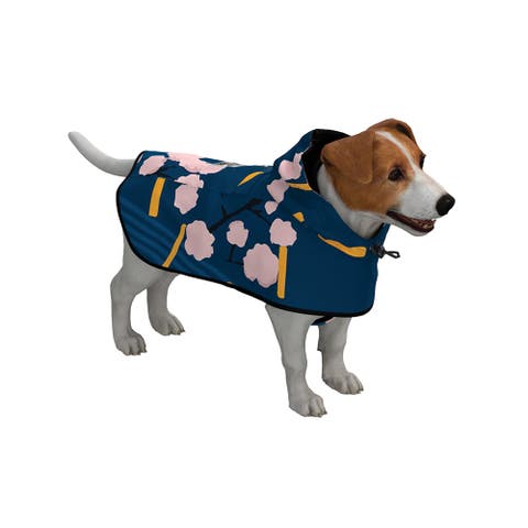 Dog Rain Poncho Japanese Blossom