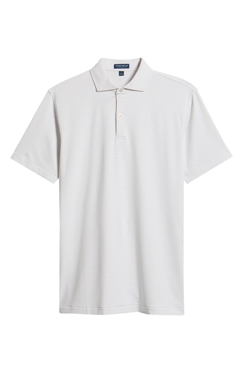 Peter Millar Crown Crafted Ballad Performance Polo, Alternate, color, White / Truffle
