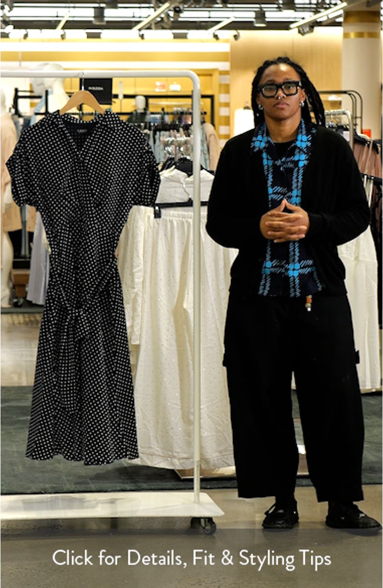 Polka Dot Crêpe de Chine Midi Dress, sales video thumbnail