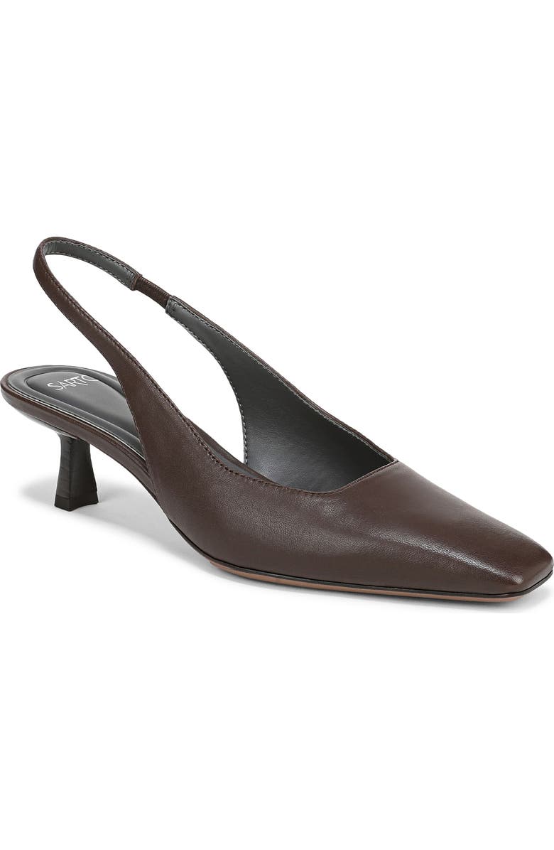 SARTO by Franco Sarto Raven Slingback Kitten Heel Pump, Main, color, Chocolate Brown