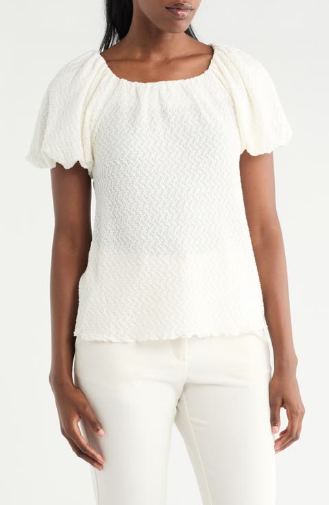 Bubble Sleeve Knit Top