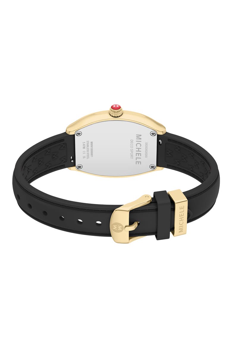 Relevé Sport Mid Silicone Strap Watch, 32mm, Alternate, color, BLACK/ WHITE