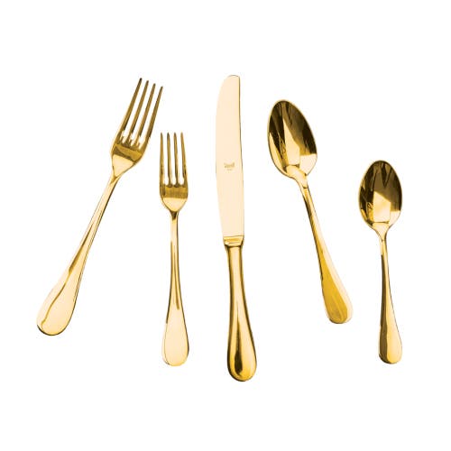 Mepra Brescia Flatware Set In Gold