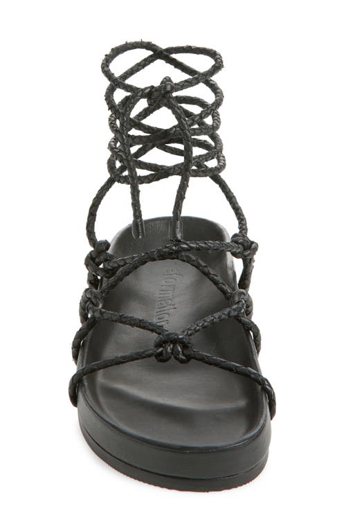 Reformation Margaux Braided Sandal In Black