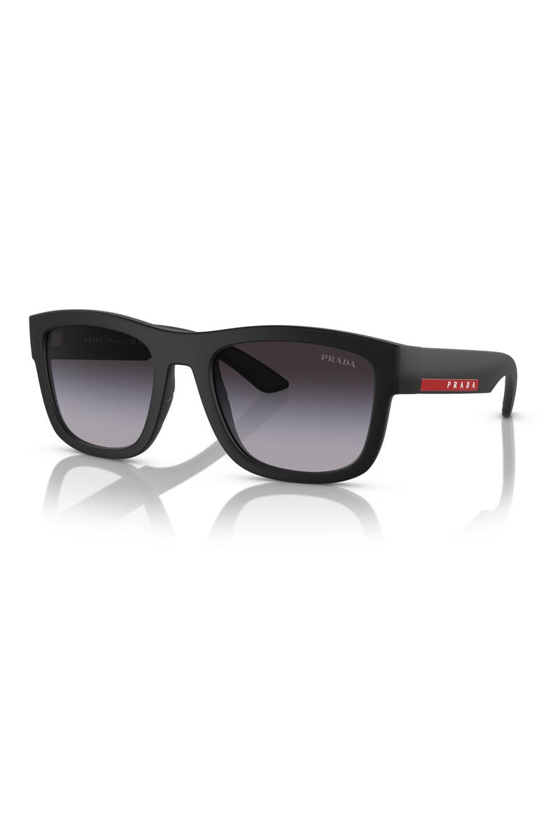56mm Pillow Sunglasses, Alternate, color, MATTE BLACK