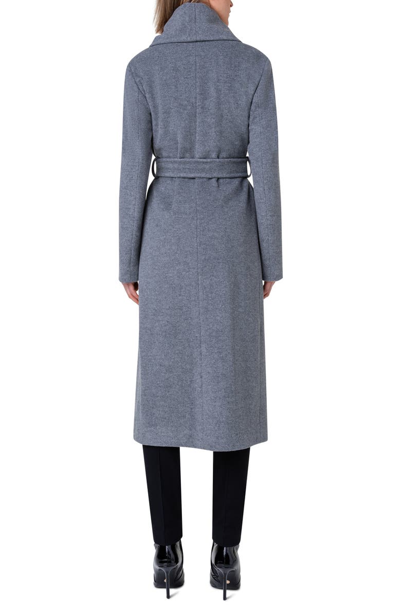 Akris punto Virgin Wool Blend Wrap Coat, Alternate, color, 