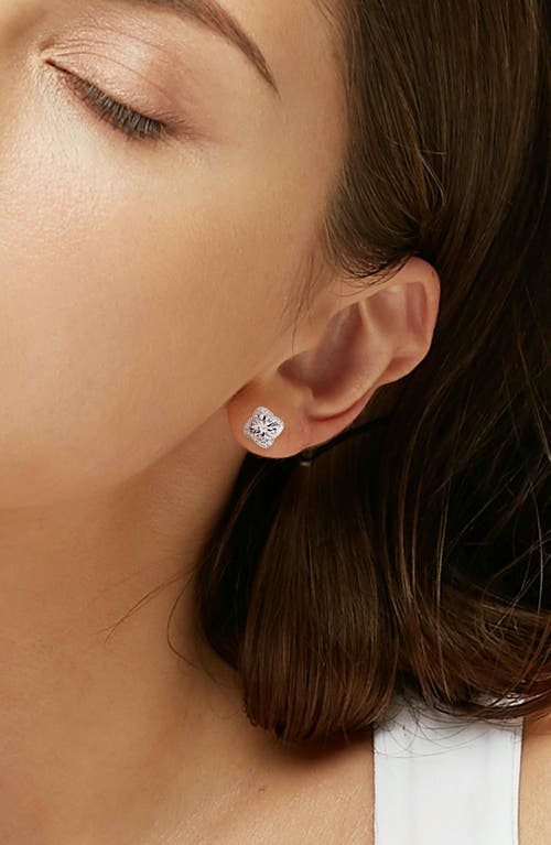 Delmar Diamond Stud Earrings In Silver