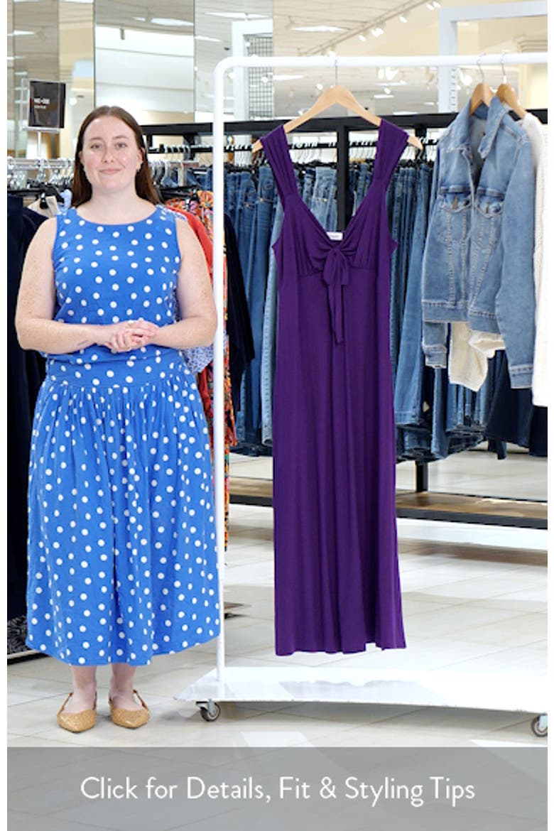 Tie Front Jersey Maxi Dress video