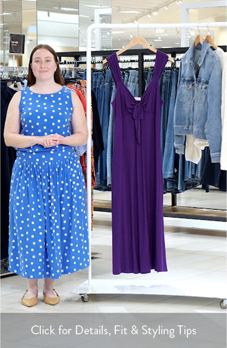 Tie Front Jersey Maxi Dress, sales video thumbnail