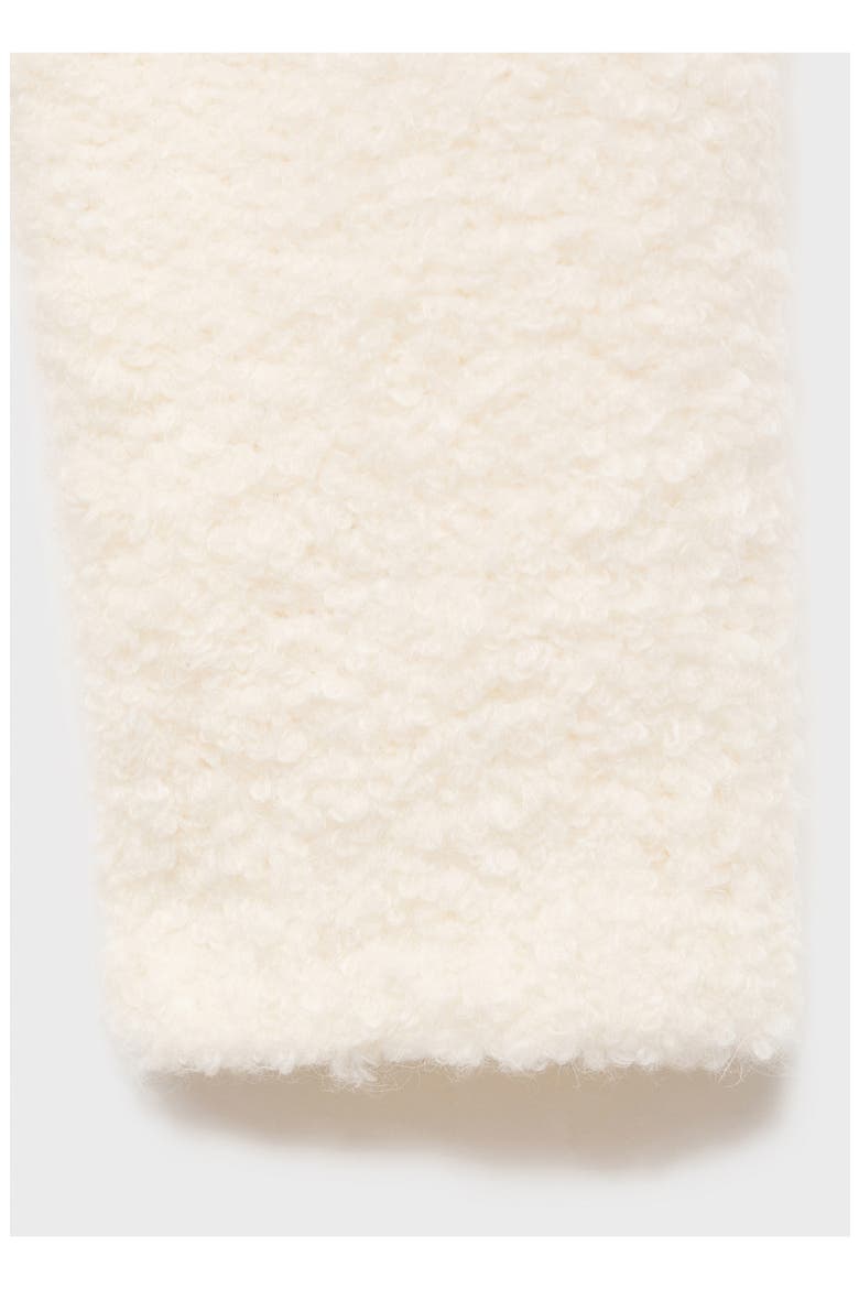 Bouclé Effect Pajama Sweater, Alternate, color, IVORY WHITE