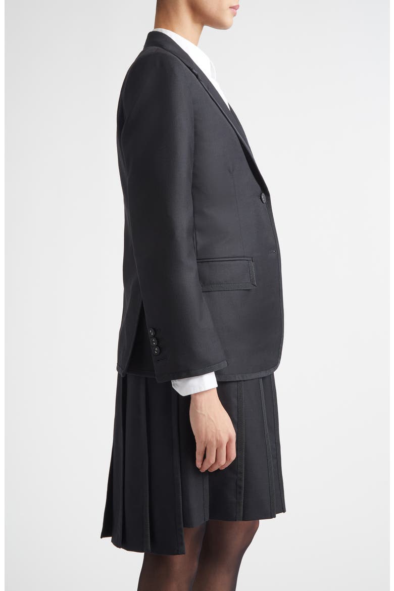 Super 120s Wool Twill Classic Sport Coat, Alternate, color, BLACK