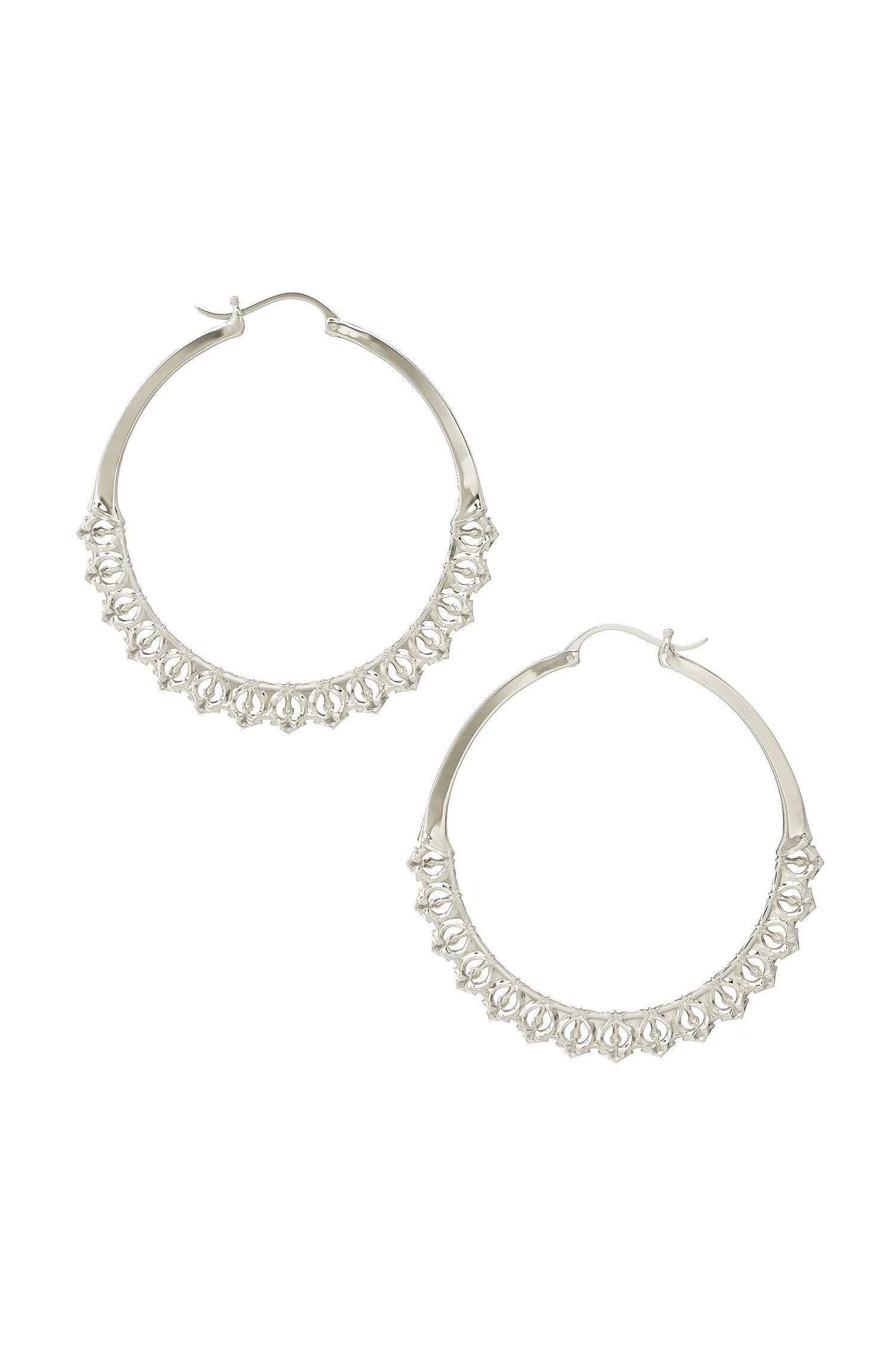Astor & Orion Calla Hoops in Silver 
