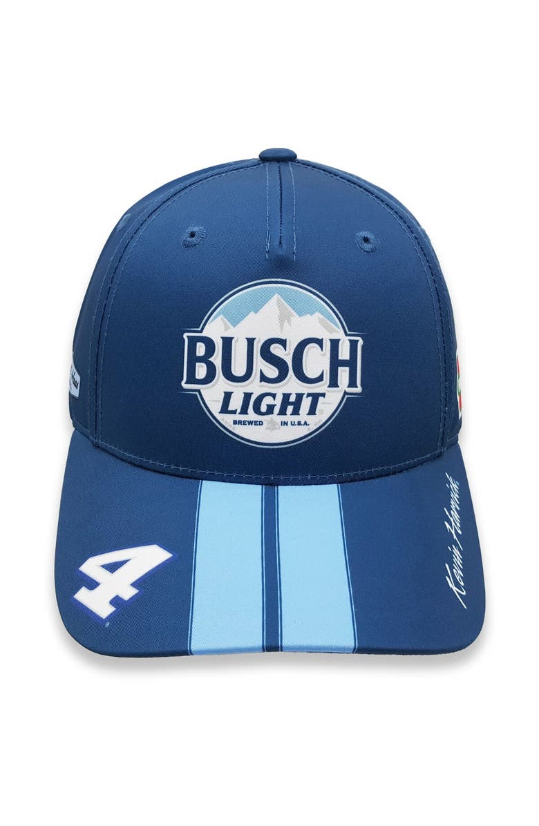 TEAM PENSKE Men's Team Penske Blue/Light Blue Kevin Harvick Busch Light Uniform Adjustable Hat, Alternate, color,