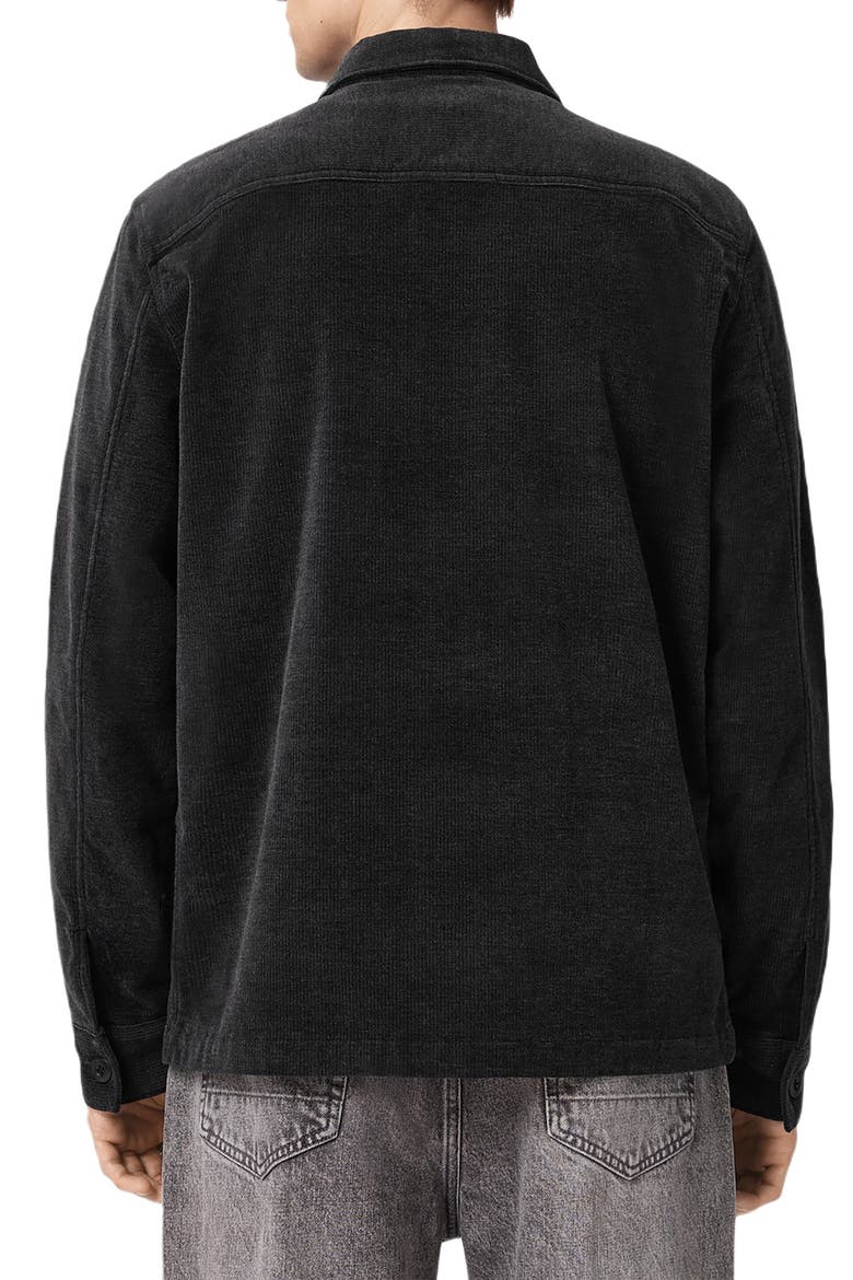 Hawker Stretch Corduroy Overshirt, Alternate, color, FADED BLACK