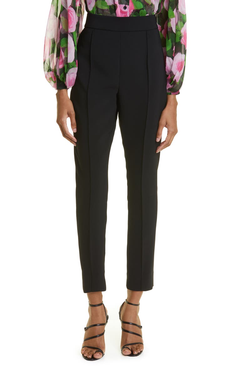 High Waist Skinny Ankle Pants, Main, color, BLACK