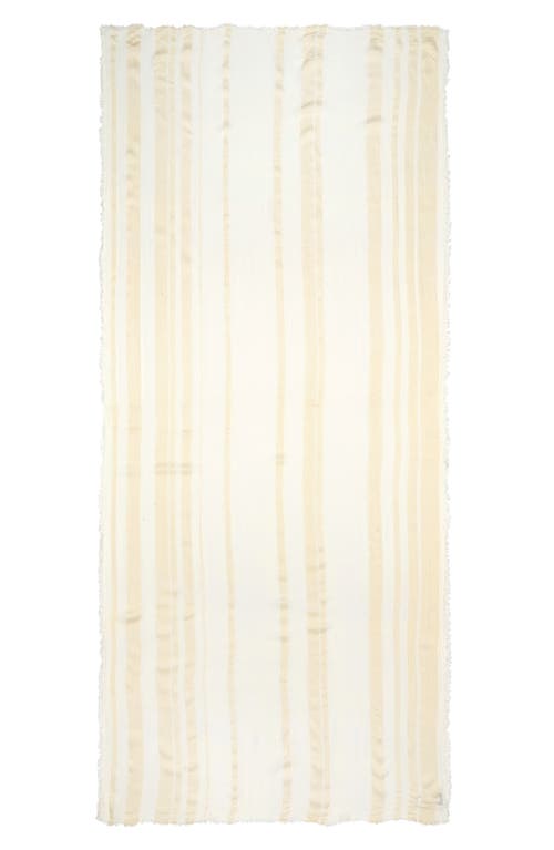 Nordstrom Sheer Stripe Pareo Wrap In Ivory Tofu