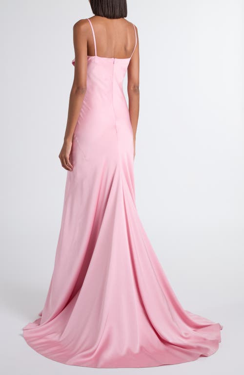 Alexander Mcqueen Mcqueen Double Silk Satin Evening Gown In Pink