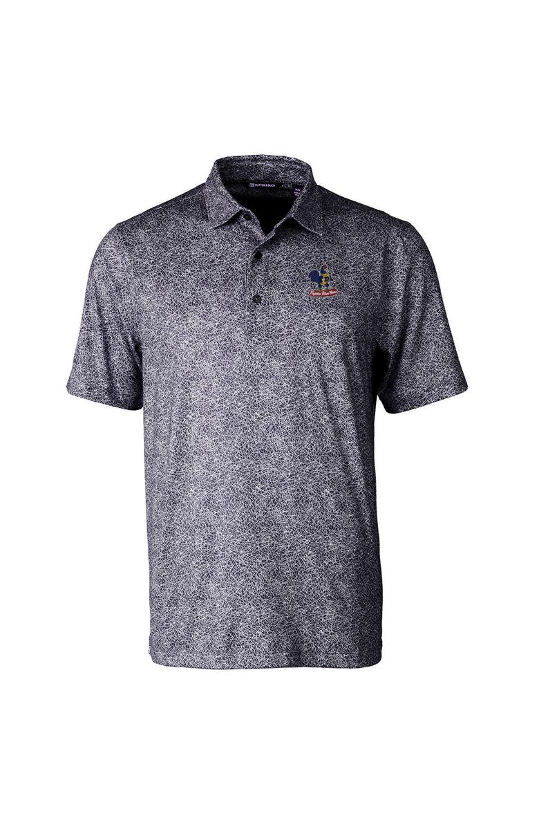 Cutter & Buck Men's Cutter & Buck Black Delaware Fightin' Blue Hens Pike Constellation Stretch Polo, Alternate, color, 
