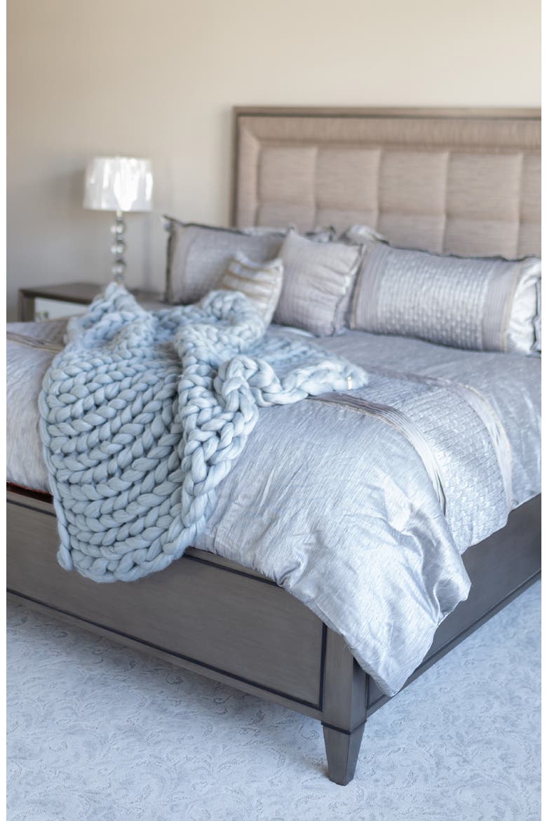 Merino Wool Throw Blanket, Alternate, color, WINTER GRAY